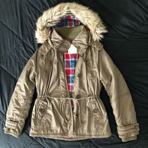 American Eagle Army Green Winter Coat Size Large